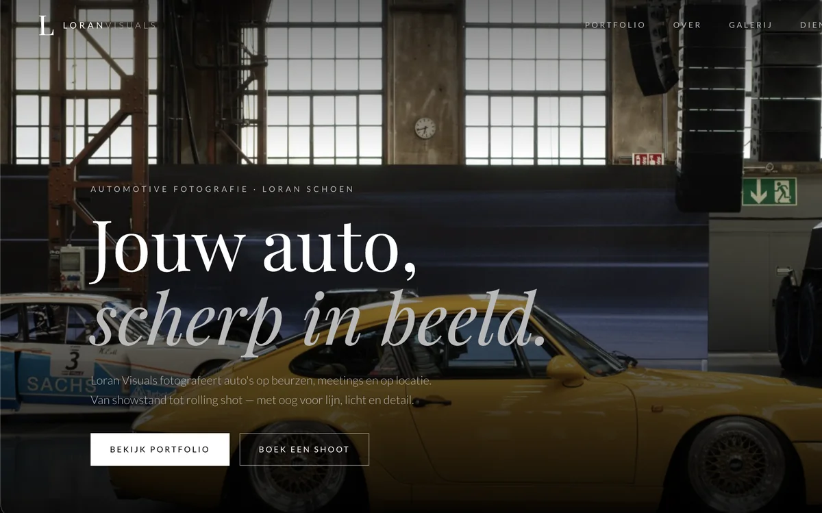 De nieuwe website van Loran Visuals